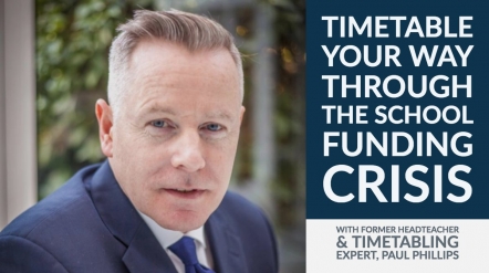 Webinar graphic on the school funding crisis